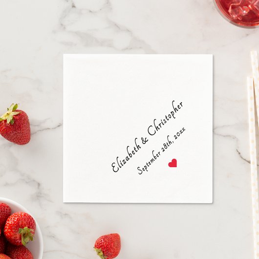 Monogram Bride Groom Weddate Party Cocktail Serviette