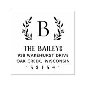 Monogram-Briefmarke der Rustic Branch Family Permastempel (Design)