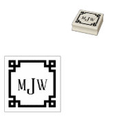Monogram-Briefmarke für griechische Tastenrahmen Gummistempel (Stempel)
