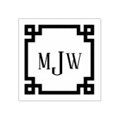 Monogram-Briefmarke für griechische Tastenrahmen Gummistempel (Prägung)