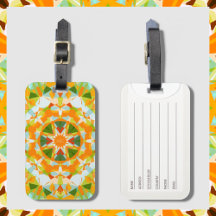 Monogram Bright Orange Green Magic Star Girl