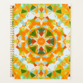 Monogram Bright Orange Green Star zurück zur Schul Planer (Vorderseite)