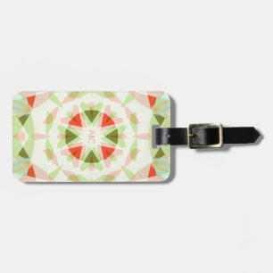 Monogram Bright Red Green Pink Weihnachtsstern Ges Gepäckanhänger