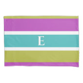 Monogram Bright Strick Reversible Personalisiert Kissenbezug (Vorderseite-Links)