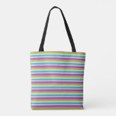 Monogram Bright Striping Pink Blue Green Gemustert Tasche (Rückseite)