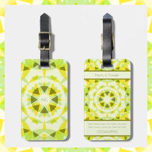 Monogram Bright Yellow Green Magic Star Girl Gepäckanhänger