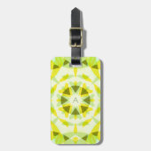 Monogram Bright Yellow Green Magic Star Girl Gepäckanhänger (Vorderseite vertikal)