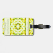 Monogram Bright Yellow Green Magic Star Girl Gepäckanhänger (Rückseite horizontal)