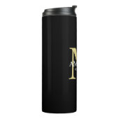 Monogram Bright Yellow Name Thermal Tumbler Thermosbecher (Nach links gedreht)