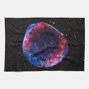 Monogram Brightest Supernova-Weltraumbild Geschirrtuch