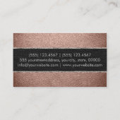 Monogram Bronze Leather Look Visitenkarte (Rückseite)