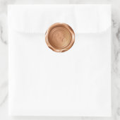Monogram Bronze Wax Siegel Wedding Stickers (Tasche)
