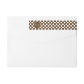 Monogram Brown and White Polka Dot Wedding (Rückseite)