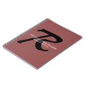 Monogram Brown & Black Makeup Artist Notizblock (Linke Seite)