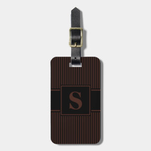 Monogram Brown Black Pinstripe Gepäckanhänger