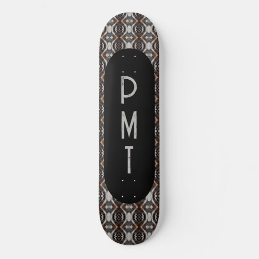 Monogram Brown Black Skateboard (Vorderseite)