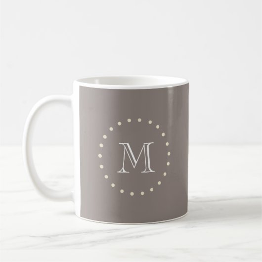 Monogram Brown Classic Elegant-Tasse Kaffeetasse (Links)