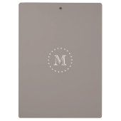 Monogram Brown Classic Elegante Business-Zwischena Klemmbrett (Rückseite)