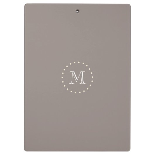 Monogram Brown Classic Elegante Business-Zwischena Klemmbrett (Rückseite)