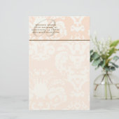 Monogram Brown & Coral Stationery Briefpapier (Stehend Vorderseite)