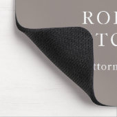 Monogram Brown Elegant Beruflich Mousepad (Ecke)