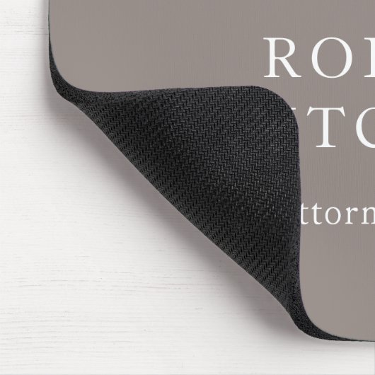 Monogram Brown Elegant Beruflich Mousepad (Ecke)