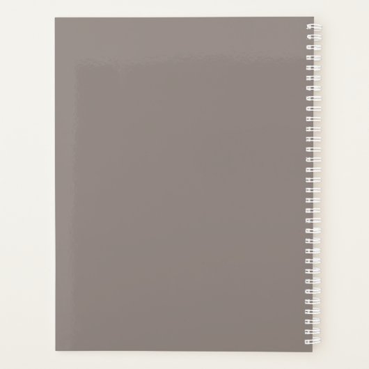 Monogram Brown Elegant Beruflich Planner Planer (Rückseite)