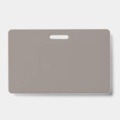 Monogram Brown Elegant Berufliches Abzeichen Ausweis (Rückseite)