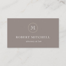 Monogram Brown Elegante Beruflich Business Card Visitenkarte