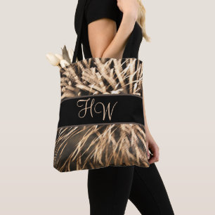 Monogram Brown Gold Feuerwerk Totbeutel Tasche