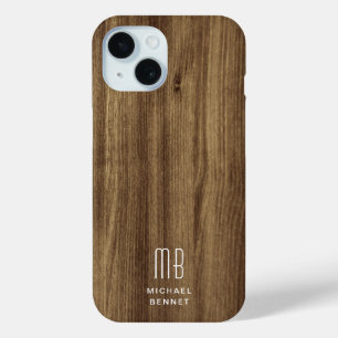 Monogram Brown Imitats Wood Texture Case-Mate iPhone Hülle