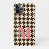 Monogram Brown Ivory Pepita Hahnentrittmuster Patt Case-Mate iPhone Hülle (Rückseite)