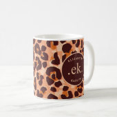Monogram Brown Leopard Kaffeetasse (VorderseiteRechts)