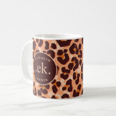 Monogram Brown Leopard Kaffeetasse (Vorderseite Links)
