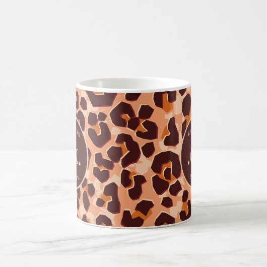 Monogram Brown Leopard Kaffeetasse (Mittel)