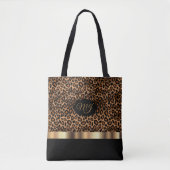Monogram Brown Leopard Muster Tasche (Vorderseite)