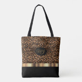 Monogram Brown Leopard Muster Tasche (Rückseite)