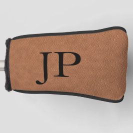 Monogram Brown Texturleder Custom Mit Monogramm Golf Headcover