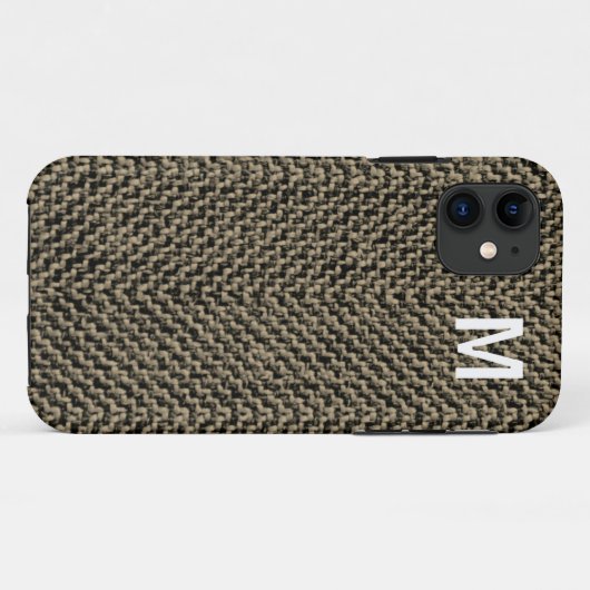 Monogram Brown Tweed iPhone 5 Fall Case-Mate iPhone Hülle (Rückseite (Horizontal))
