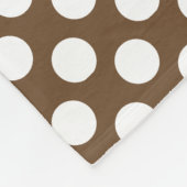 Monogram Brown White Trendy Fun Polka Dot Muster Fleecedecke (Ecke)