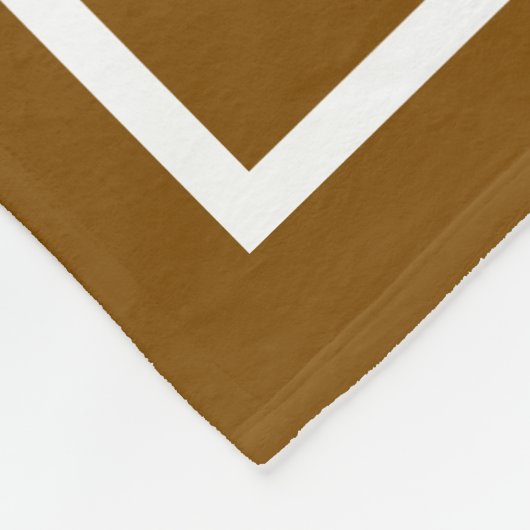 Monogram Brown & White Wedding Couples Namen Fleecedecke (Ecke)