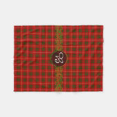 Monogram Bruce Tartan Fleecedecke (Vorderseite (Horizontal))