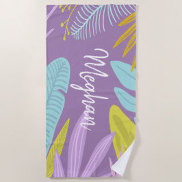 Monogram Brush-Skript | Tropisches Badetuch