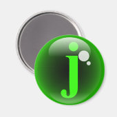 Monogram Bubble J Magnet (Vorderseite/Rückseite)