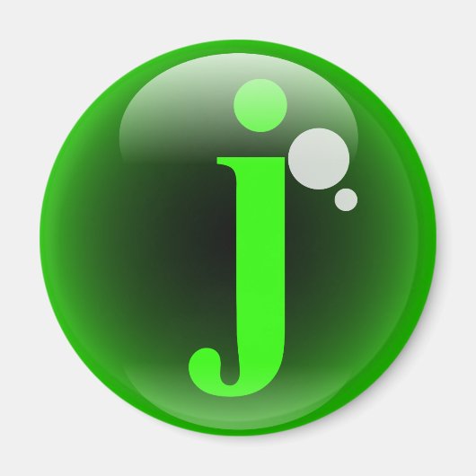 Monogram Bubble J Magnet (Vorne)