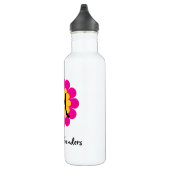 Monogram-Buchstabenname Mod Rosa-gelbe Blume Trinkflasche (Rechts)
