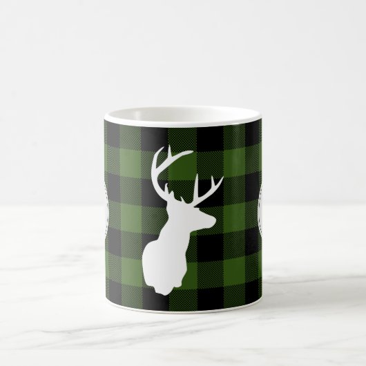 Monogram Buffalo Kariert Lumberjack Elch Kaffeetasse (Mittel)