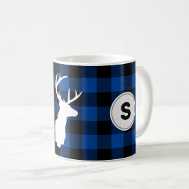 Monogram Buffalo Kariert Lumberjack Elch Kaffeetasse