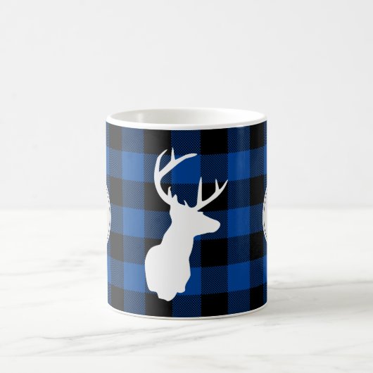Monogram Buffalo Kariert Lumberjack Elch Kaffeetasse (Mittel)