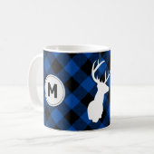 Monogram Buffalo Kariert Lumberjack Elch Kaffeetasse (Vorderseite Links)